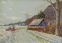Signed Canadian Oil on Canvas Landscape