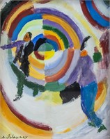 ROBERT DELAUNAY French 1885-1941  Acrylic on Paper