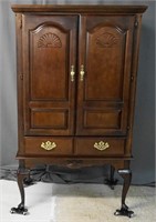 Queen Anne Mahogany Entertainment Armoire