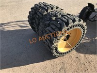 4pcs Skid Steer Loader Solid Rims/Tires