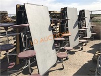 3pc Gray Folding Cafeteria Tables