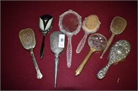 Vintage Dresser Brushes & Mirror Some Sterling
