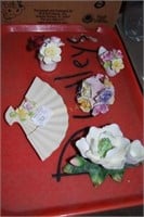 5 floral decorated porc. Incl Royal Dalton &