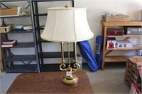 Double Lit Stiffel Brass Lamp w/Shade