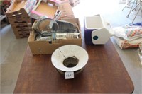 Electric Meat Slicer, Cooler, Cat Iron Spittoon