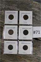 6 - Indian Head Cents various years