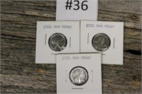 3 - 1943 Steel War Pennies