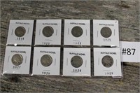 8 Buffalo Nickels Various