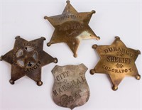 Marshal and Sheriff Badges Early Replica Pieces