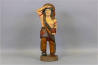 Hand Carved & Painted Native American Indian