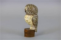Tom Singleton Miniature Carved Owl, Newberry, MI,