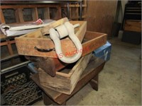 Old Wood Drawers, Wood Pulley, Stool