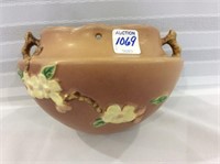 Roseville Pottery Applie Blossom Hanging Basket
