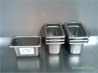 Lot of 7 Stainless Prep Containers