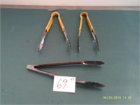 Lot of 3 Tongs