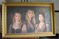 The Three Sisters Large Oil On Canvas