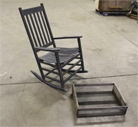 Rocking Chair & Mesh Box, Approx 25"x7"x19"