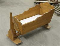 Doll Cradle w/Rolling Stand, Approx 46"x22"x24"