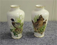 (2) Lenox Game Bird Vases