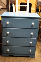 Blue 4-Drawer Dresser