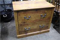 2-Drawer Wooden Filing Cabinet