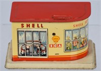 WEST GERMANY TIN SHELL GAS STATION BANK