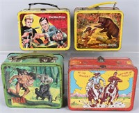 4 VINTAGE LUNCH BOXES MAN FROM UNCLE TARZAN MORE