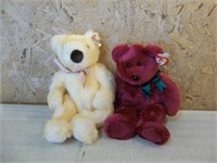 Ty Beanie Buddies - Butterbeary & Teddy