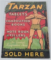 1920s TARZAN TABLETS & BOOKS SOLD HERE SIGN