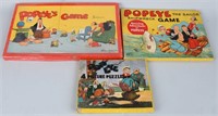 3- 1930-40s POPEYE GAMES & PUZZLES