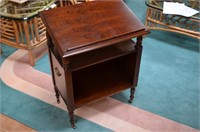 Rosewood Bible Stand Brass Casters