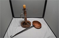 Copper Candle stick and Copper Bed Warmer