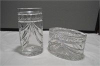 2 Pieces of Warford Cystal Small Vase and Jewery H