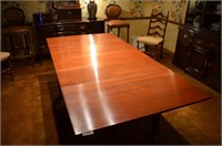 Solid cherry wood drop leaf dining table