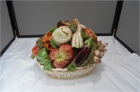 From Italty Beautiful Vegetable basket Signed Meis
