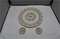 3 pc. Spode "florence" pattern dishes