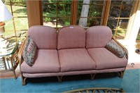 Hickory Sofa with cushions and pillows