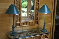 2 metal/wood Decorative Lamps