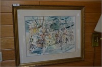 Barbara Hess Signed "Pugsly" Double matted - Gol