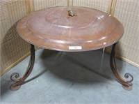 Large Copper Fire Bowl Stand & Lid 30"d x 17"h