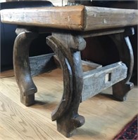 Rustic Wood Ox-bow Side Table