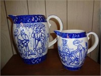 Copeland Spode Pitchers - Blue & White