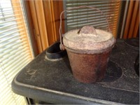 Cast Iron Pail with Cast Cover