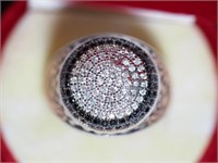 $200, Sterling Silver Cubic Zirconia Men's Ring