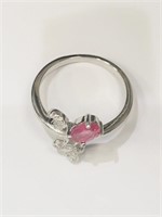$200 Sterling Silver Ruby Ring
