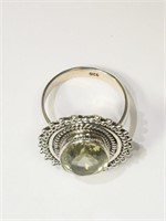 $240 Sterling Silver Citrine Ring (App 10g)