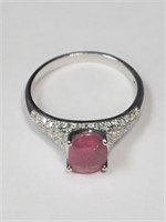 Sterling SilverSize 6 Ruby Ring