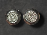 $500. S/Silver 16 Diamonds(0.16ct) Earrings