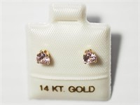 $160. 14KT Gold CZ Earrings