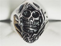$100. S/Steel "Grim Reaper" Men's  Ring